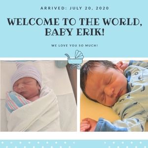 Baby Erik has arrived! 💙